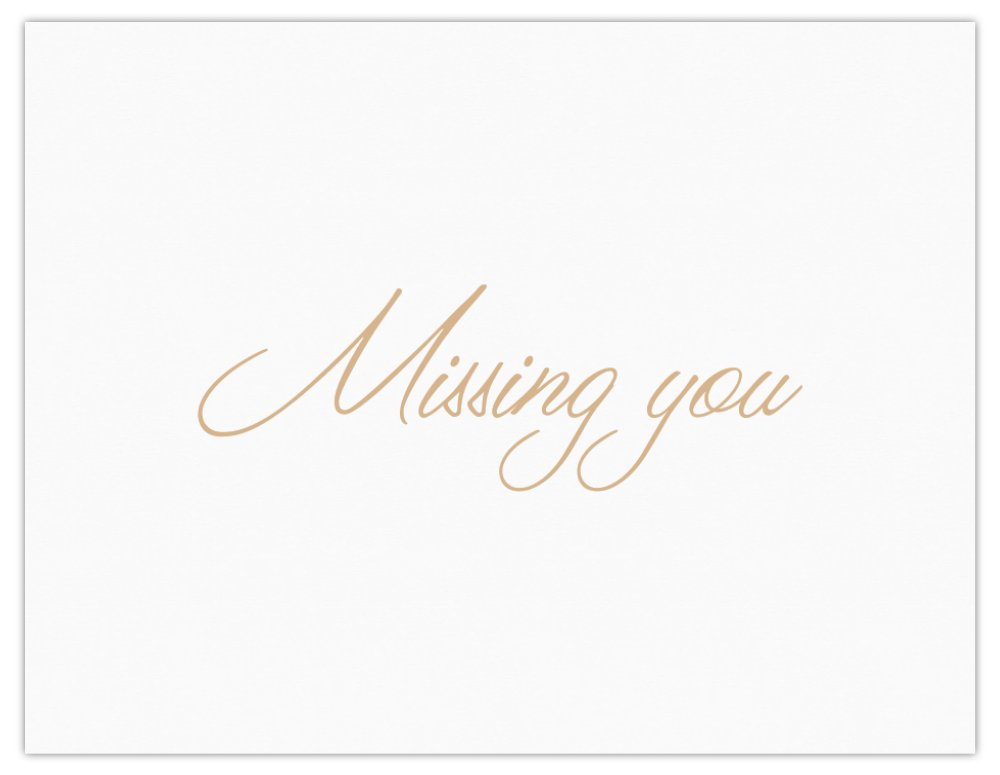 Missing you Note Card